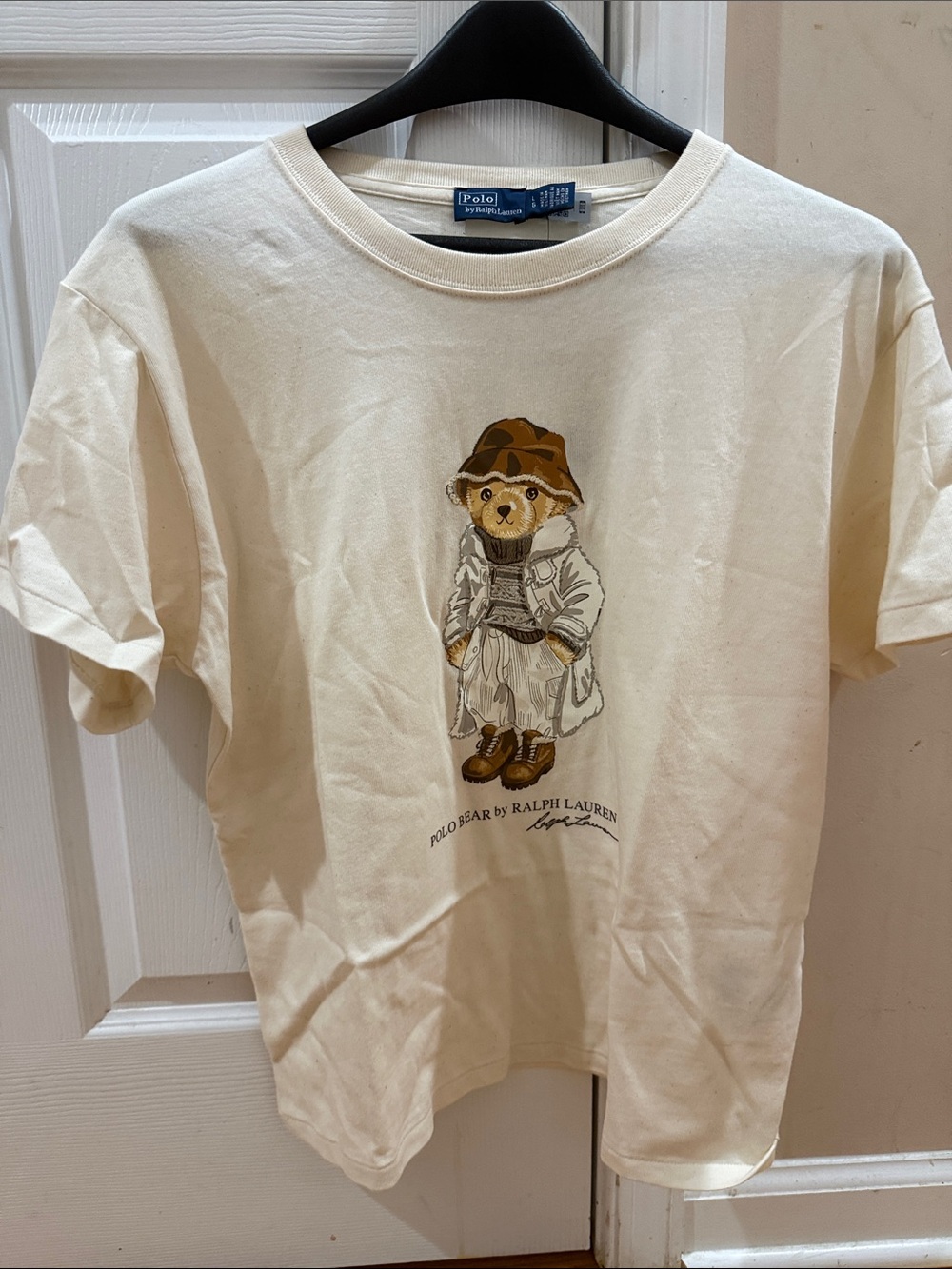 Ralph Lauren Cream Polo Bear Crewneck Tee
